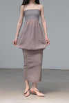 Marc le bihan gown tube top dress 21940-E21 VIEUX ROSE